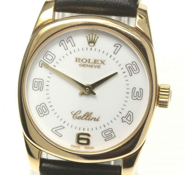 ROLEX Cellini 6229 K18 Solid Gold White Dial Quartz Men's Watch_521668