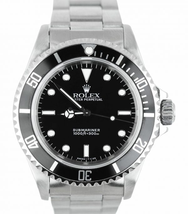MINT 1997 Rolex Submariner No-Date Stainless Steel Black 40mm 14060 Men's Watch