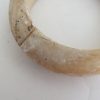 RARE ANCIENT WHITE BROWN CALCIFIED JADE THAILAND BRACELET BANGLE