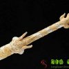 Rare Chinese Dragon Sword 24K Gold+Silver Fitting Clay Tempered Pattern Steel
