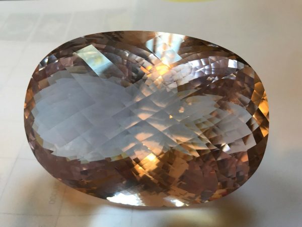 Natural Morganite Gemstone, very large piece, rarely found