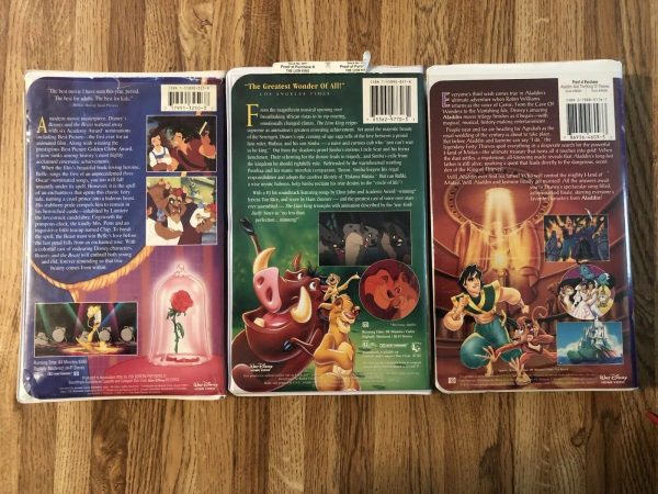 Walt Disney Rare Collection VHS The Lion King Beauty & The Beast Aladdin
