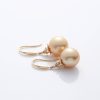 Fine Jewelry 18 K Gold Aurora Philippines Gold Pearl Earrings