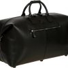 BRIC'S Made in Italy luxurious black leather travel bag week end bag