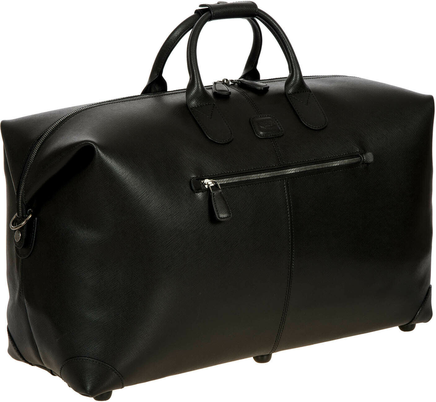 BRIC'S Made In Italy Luxurious Black Leather Travel Bag Week End Bag ...