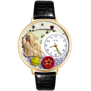 Cocker Spaniel Watch in Gold Large