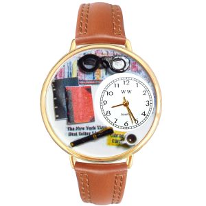Book Lover Watch in Gold Large