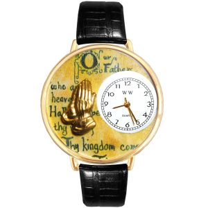 Lord s Prayer Watch in Gold Large
