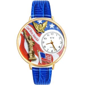 July 4th Patriotic Watch in Gold Large
