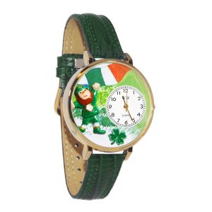 St. Patrick s Day Watch Irish Flag in Gold Large