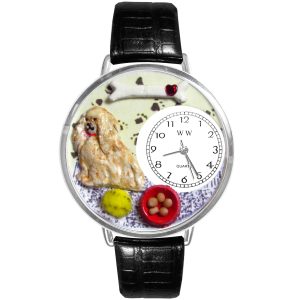 Cocker Spaniel Watch in Silver Large