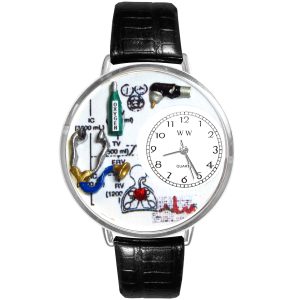 Respiratory Therapist Watch in Silver Large