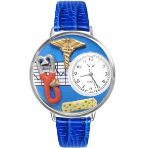 Nurse 2 Blue Watch in Silver Large
