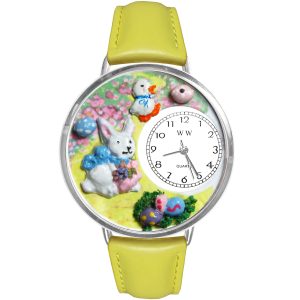 Easter Bunny Watch in Silver Large