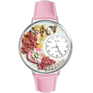 Valentine s Day Watch Pink in Silver Large