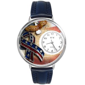 American Patriotic Watch in Silver Large