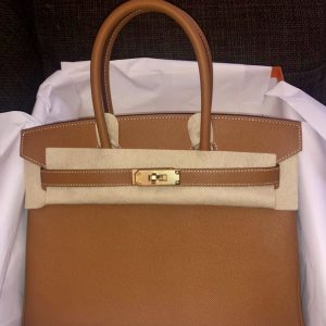 Hermes B30 Gold Epsom Bag