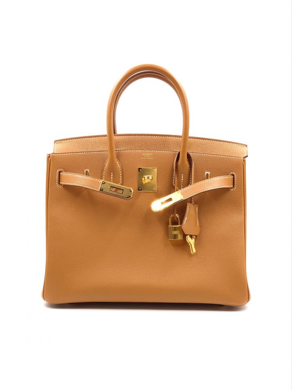 Hermes B30 Gold Epsom Bag