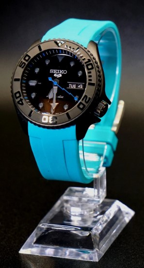 Seiko Mod Automatic Diver Watch Turquoise Strap NH36A