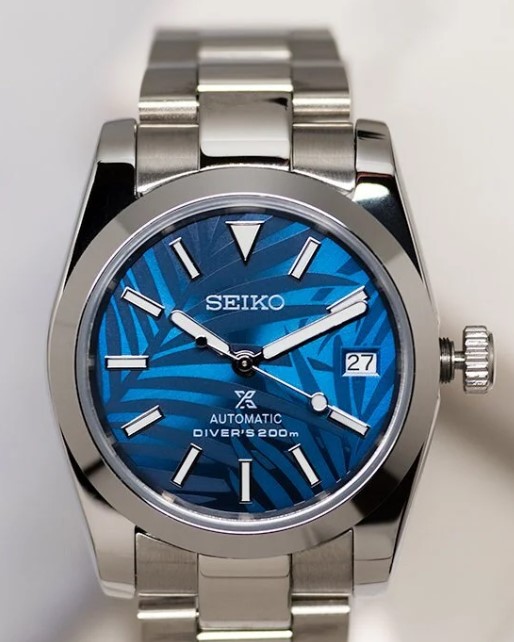 Seiko Mod Blue Palm Automatic Watch - Youarrived