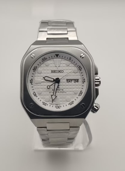Seiko Mod Square Case Stainless Steel Watch